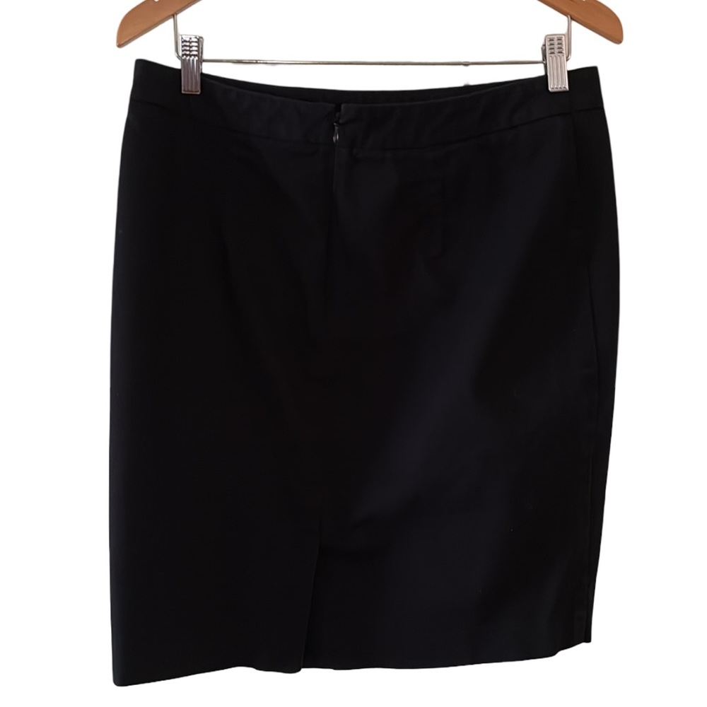 CAbi Black Cotton Pique 360 Pencil Skirt Size 10 - Picture 2 of 8